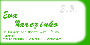 eva marczinko business card